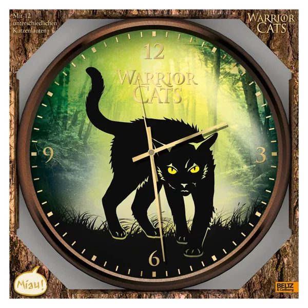 Cover von Warrior Cats – Wanduhr mit Katzenlauten