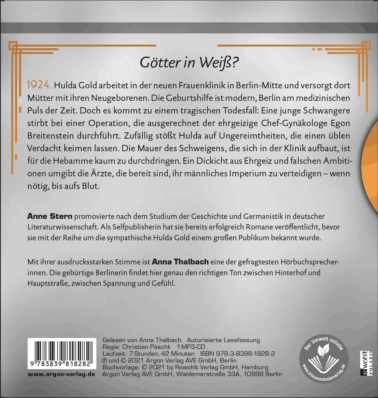 Rückseitenabbildung 1 von Fräulein Gold: Der Himmel über der Stadt