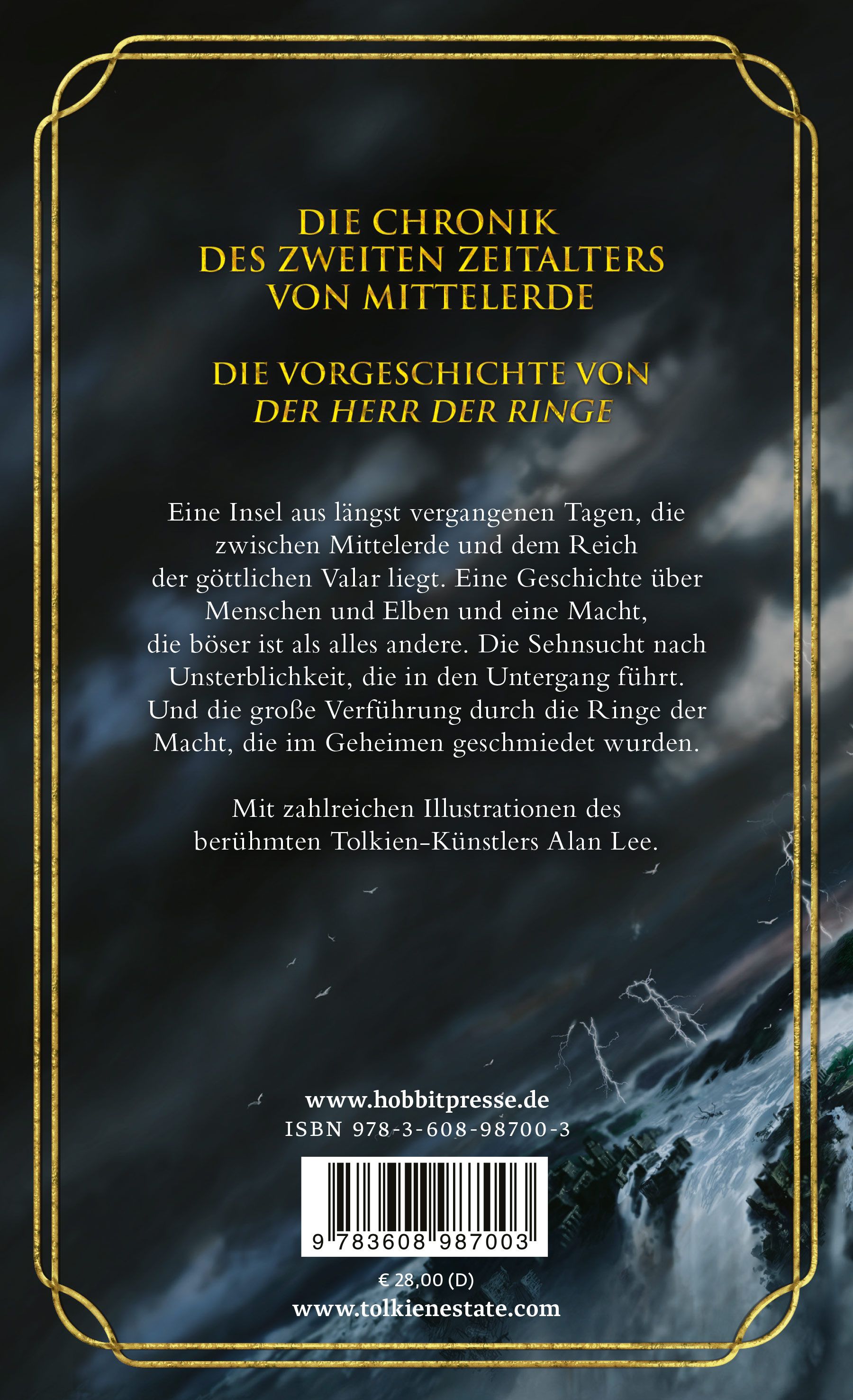 Rückseitenabbildung 1 von Der Untergang von Númenor und andere Geschichten aus dem Zweiten Zeitalter von Mittelerde
