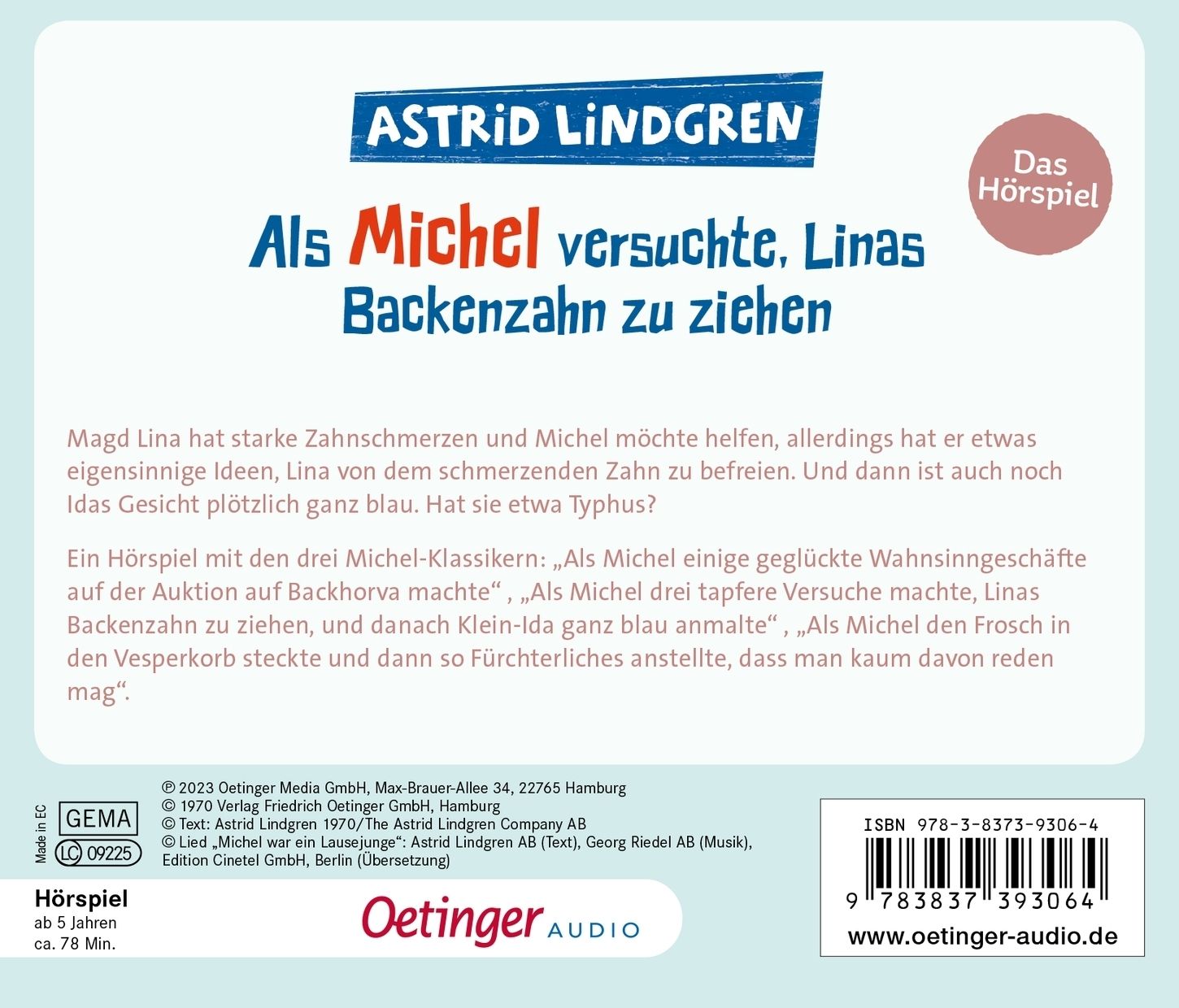 Rückseitenabbildung 1 von Als Michel versuchte, Linas Backenzahn zu ziehen. Das Hörspiel