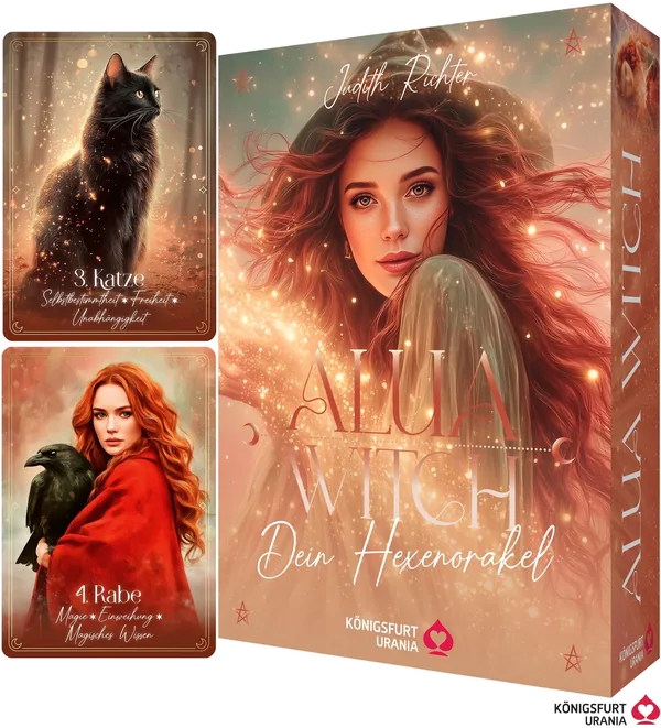 Cover von Alua Witch – Dein Hexenorakel – 40 Orakelkarten-96-seitiges Booklet