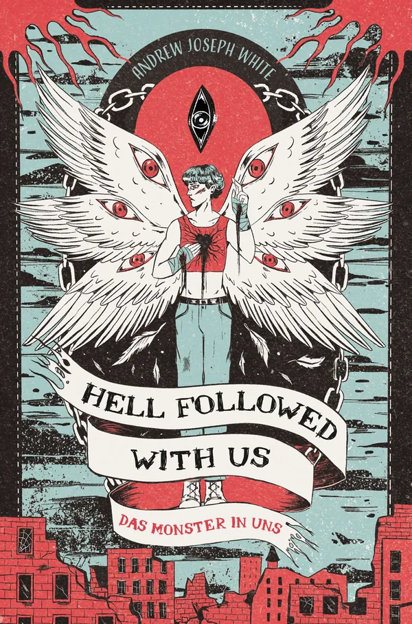 Cover von Hell Followed with us – Das Monster in uns: Eine düstere postapokalyptische Fantasy – Auf Goodreads gefeiert! Erstauflage mit gestaltetem Farbschnitt