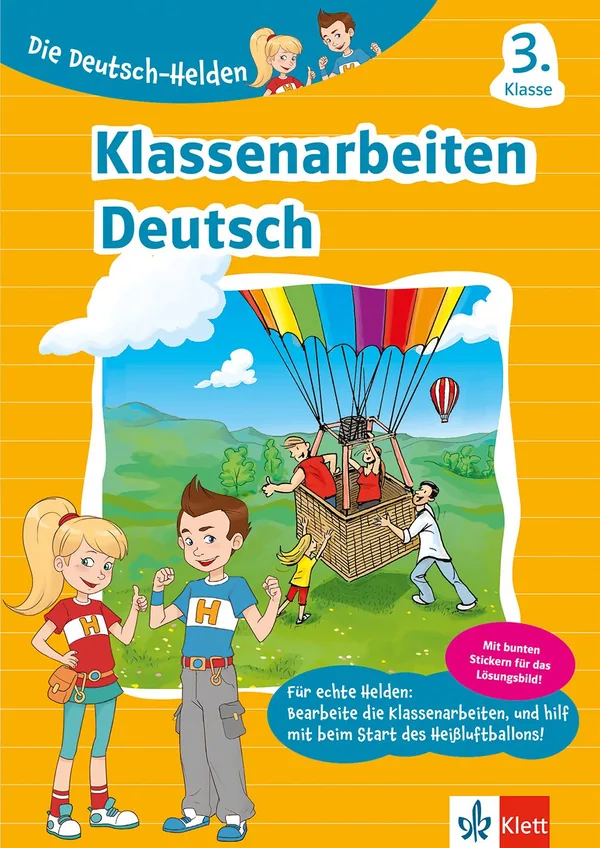 Cover von Klett Die Deutsch-Helden Klassenarbeiten Deutsch 3. Klasse