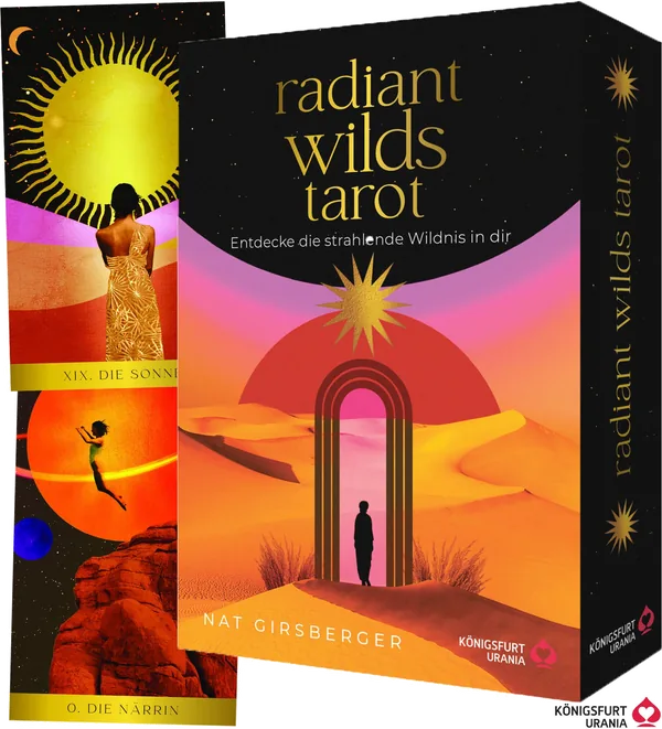 Cover von Radiant Wilds Tarot – Entdecke die strahlende Wildnis in dir: 78 Tarotkarten mit Goldschnitt