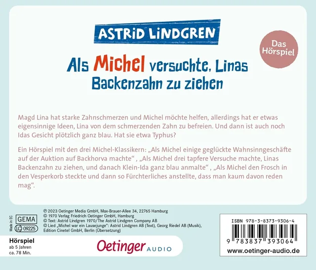 Rückseitenabbildung 1 von Als Michel versuchte, Linas Backenzahn zu ziehen. Das Hörspiel