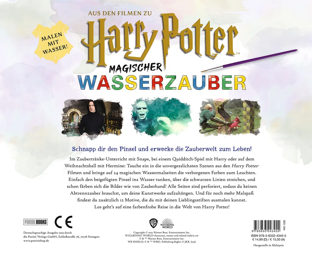 Rückseitenabbildung 1 von Aus den Filmen zu Harry Potter: Magischer Wasserzauber - Bring Farbe in die Zauberwelt!