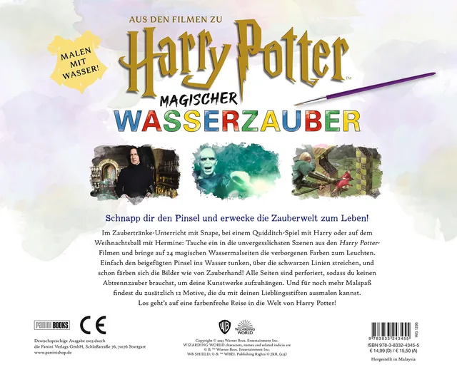 Rückseitenabbildung 1 von Aus den Filmen zu Harry Potter: Magischer Wasserzauber - Bring Farbe in die Zauberwelt!