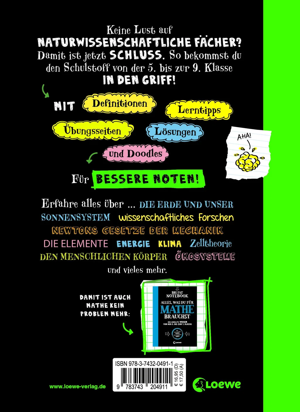 Rückseitenabbildung 1 von Big Fat Notebook - Alles, was du für Physik, Chemie und Bio brauchst