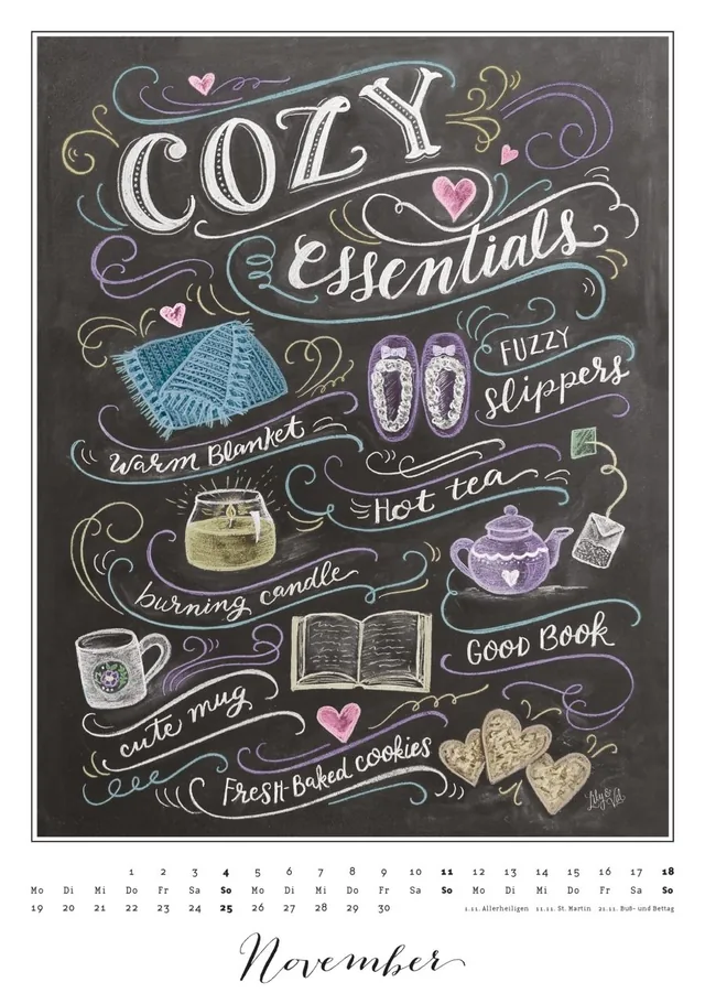 Abbildung 11 von Chalkboard Sprüchekalender Happiness 2018