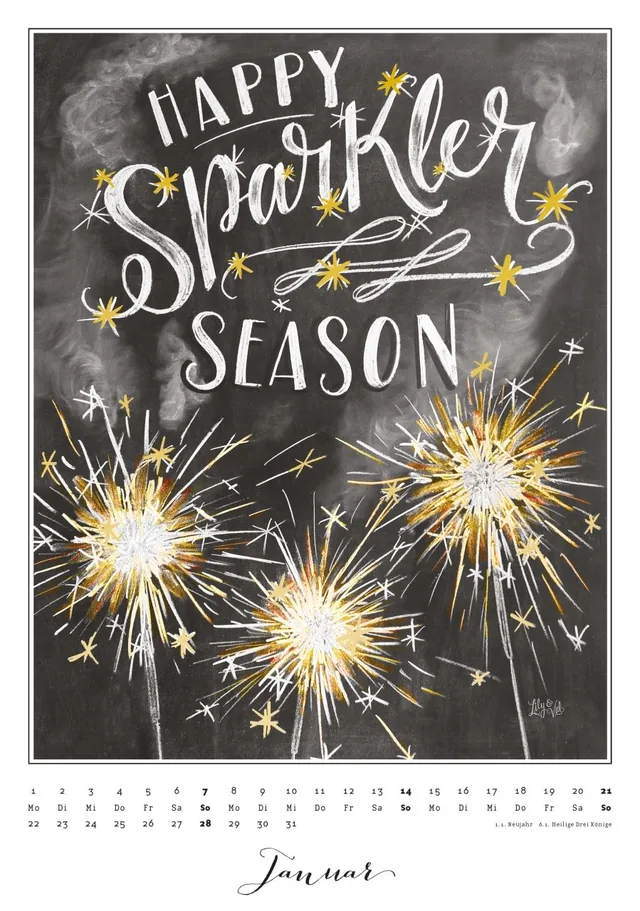 Abbildung 1 von Chalkboard Sprüchekalender Happiness 2018