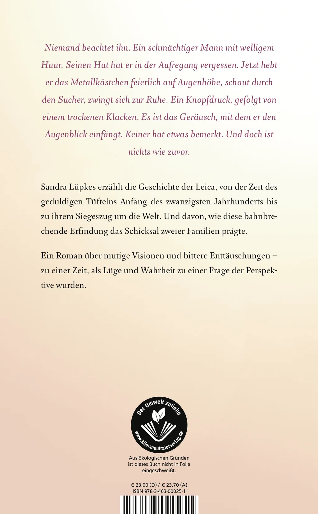 Rückseitenabbildung 1 von Das Licht im Rücken
