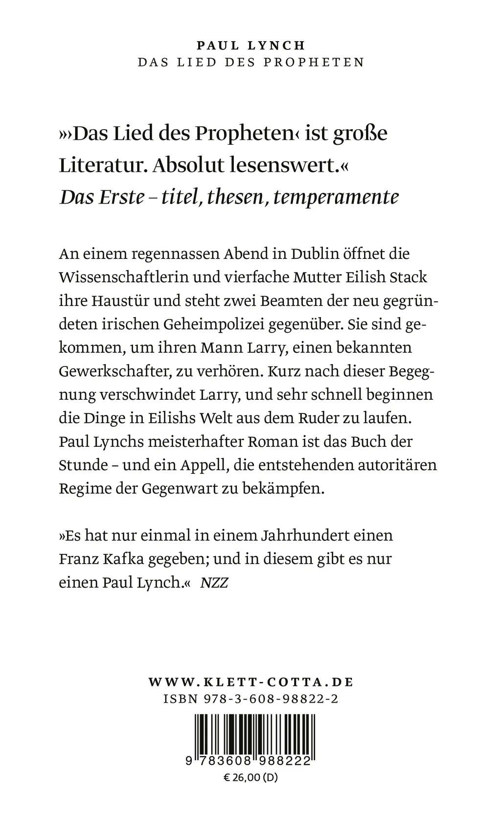 Rückseitenabbildung 1 von Das Lied des Propheten