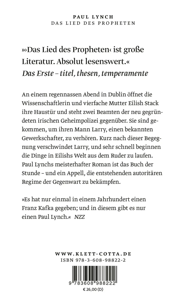 Rückseitenabbildung 1 von Das Lied des Propheten