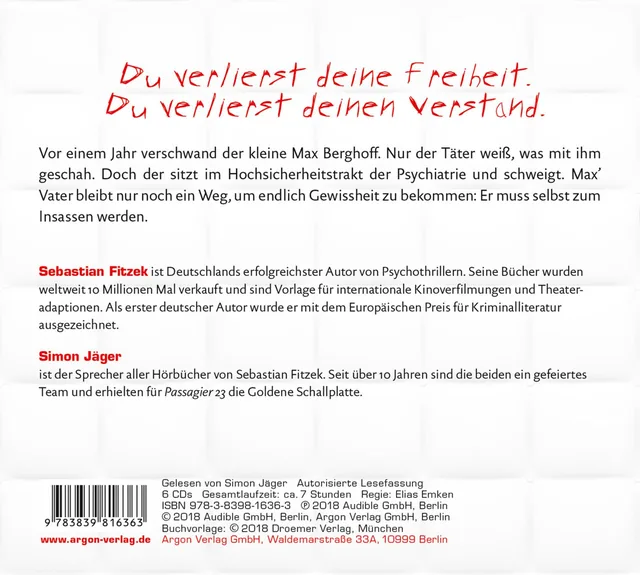 Rückseitenabbildung 1 von Der Insasse