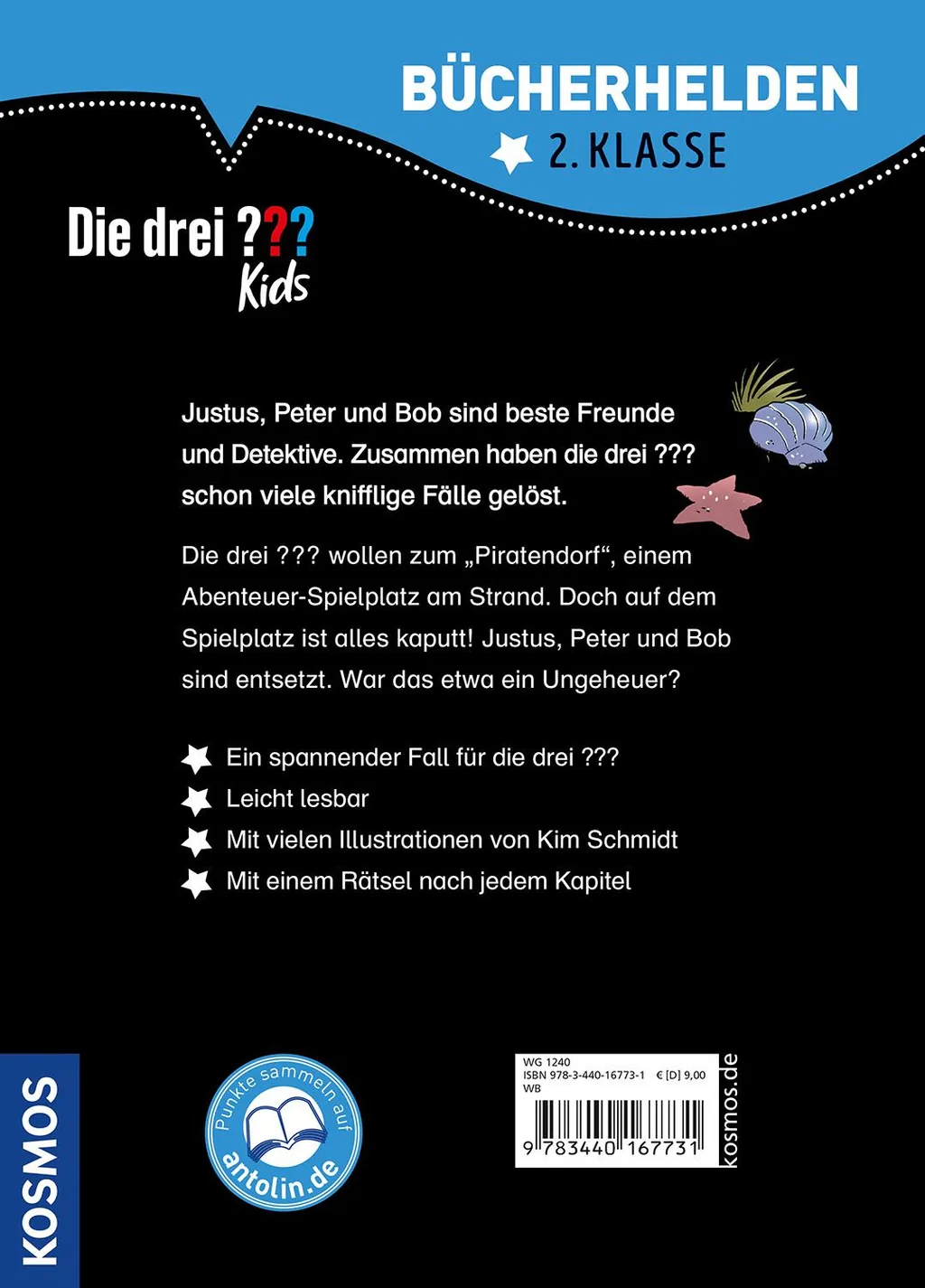 Rückseitenabbildung 1 von Die drei ??? Kids, Bücherhelden 2. Klasse, Ungeheuer in Sicht!