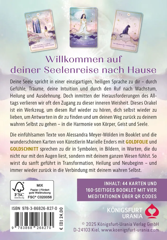 Rückseitenabbildung 1 von Die Sprache deiner Seele - 44 Inspirationskarten (Orakelkarten)