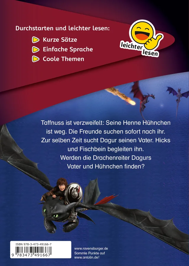 Rückseitenabbildung 1 von Erstleser - leichter lesen: Dreamworks Dragons: Immer auf der Suche