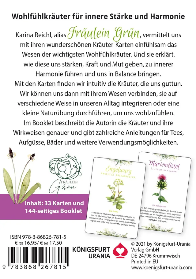 Rückseitenabbildung 1 von Fräulein Grüns Wohlfühlkräuter-Karten