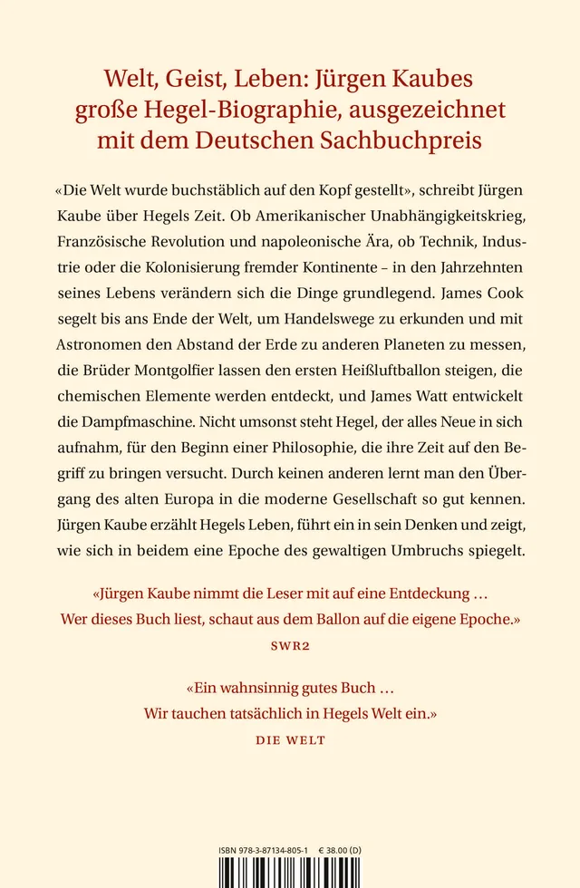 Rückseitenabbildung 1 von Hegels Welt
