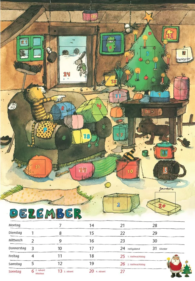 Abbildung 4 von Janosch Tigerentenkalender 2020