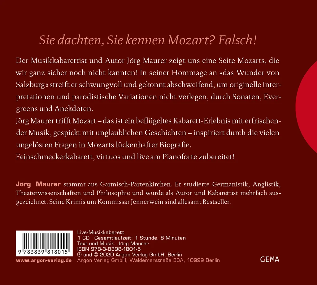 Rückseitenabbildung 1 von Jörg Maurer trifft Mozart