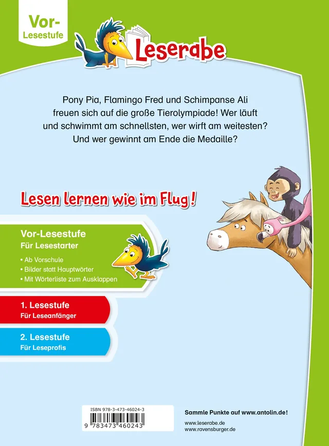 Rückseitenabbildung 2 von Leserabe Vor-Lesestufe - Die Tierolympiade