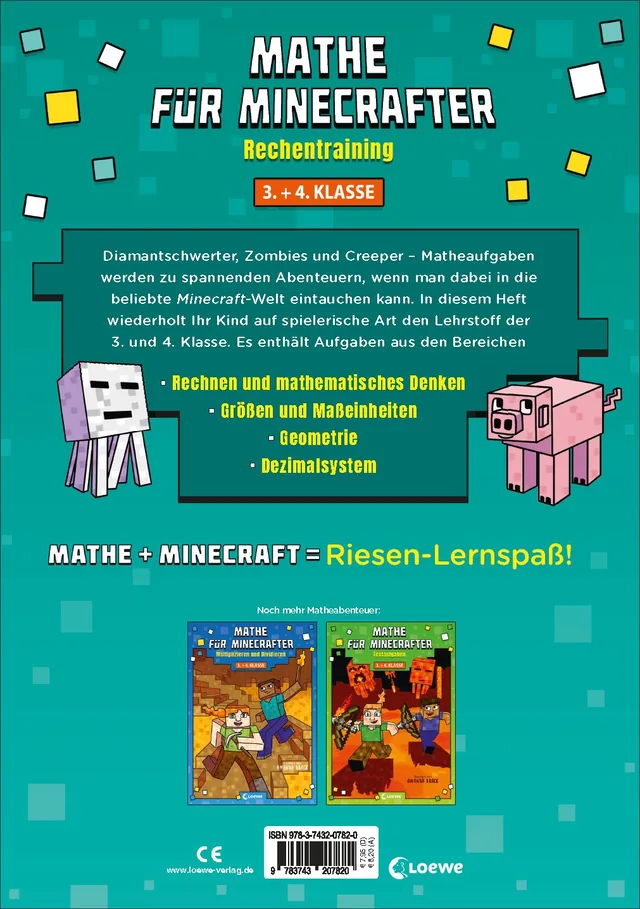 Rückseitenabbildung 1 von Mathe für Minecrafter - Rechentraining