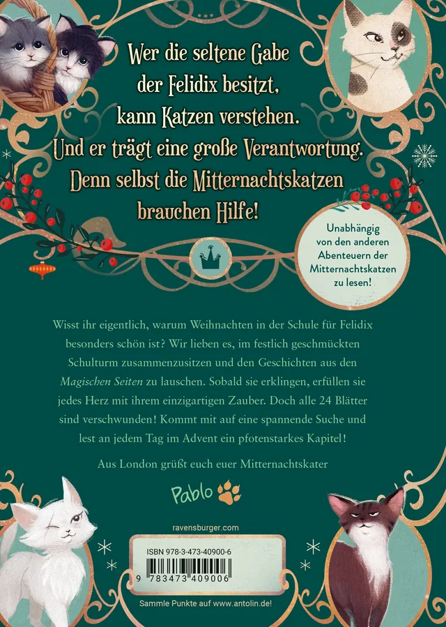 Rückseitenabbildung 1 von Mitternachtskatzen - Mr Mallorys magisches Weihnachtsgeheimnis.