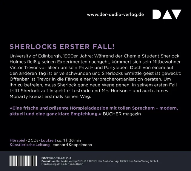 Rückseitenabbildung 1 von Sherlock & Watson – Neues aus der Baker Street: Die Wahrheit der Gloria Scott (Fall 10)
