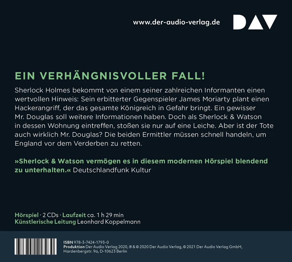 Rückseitenabbildung 1 von Sherlock & Watson – Neues aus der Baker Street: Duell im Vermissa Valley oder Das Tal der Angst (Fall 9)