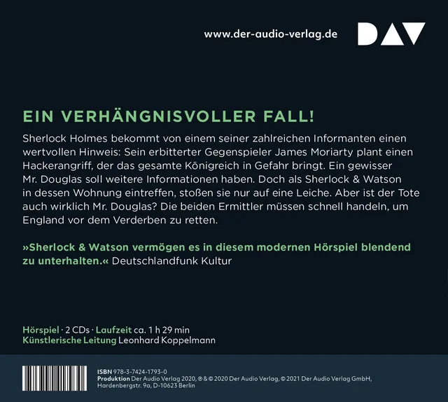 Rückseitenabbildung 1 von Sherlock & Watson – Neues aus der Baker Street: Duell im Vermissa Valley oder Das Tal der Angst (Fall 9)