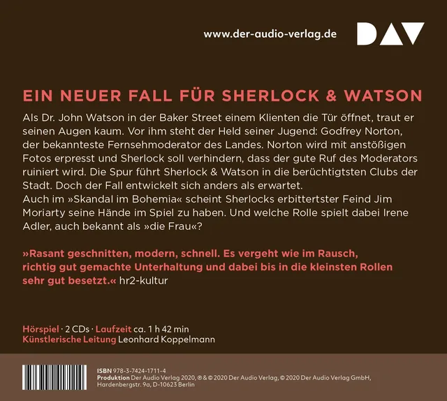 Rückseitenabbildung 1 von Sherlock & Watson – Neues aus der Baker Street: Skandal im Bohemia (Fall 7)