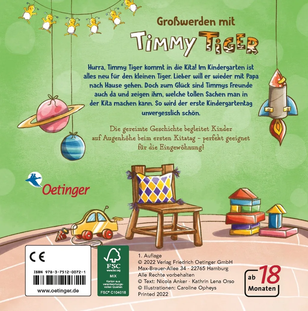 Rückseitenabbildung 1 von Timmy Tiger. Ich komme in die Kita!