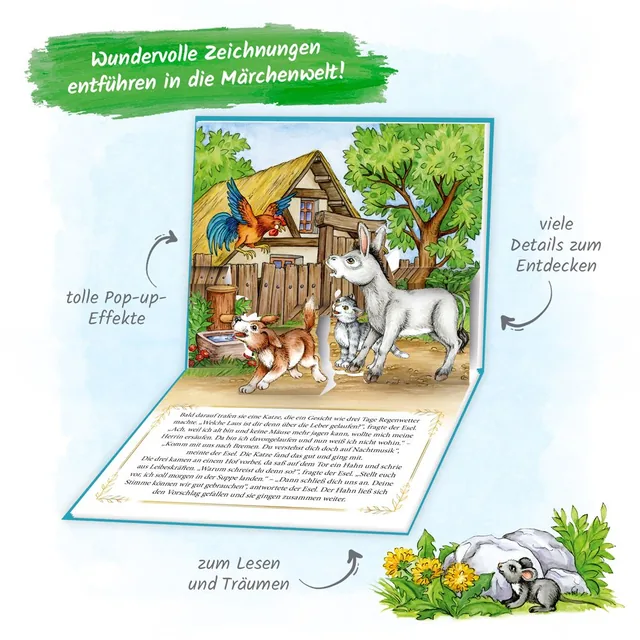 Abbildung 2 von Trötsch Märchenbuch Pop-up-Buch Die Bremer Stadtmusikanten