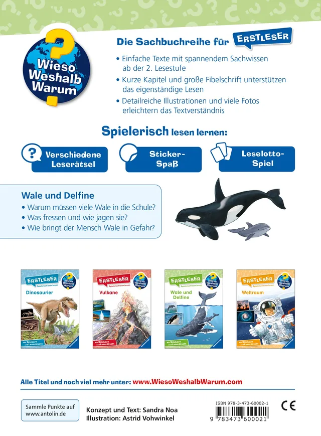Rückseitenabbildung 1 von Wieso? Weshalb? Warum? Erstleser, Band 3 - Wale und Delfine