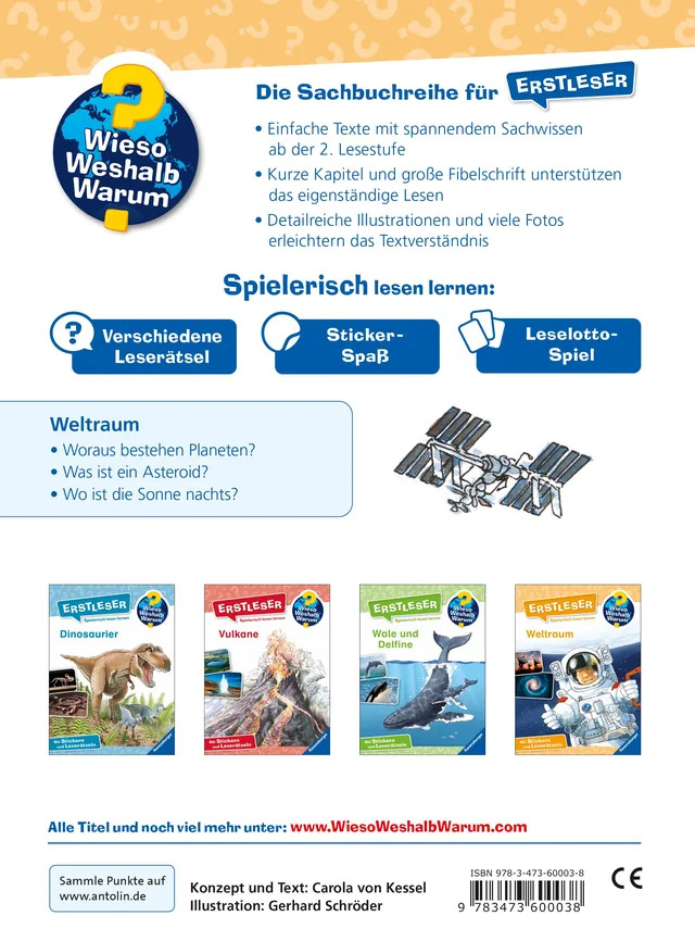 Rückseitenabbildung 1 von Wieso? Weshalb? Warum? Erstleser, Band 4 - Weltraum