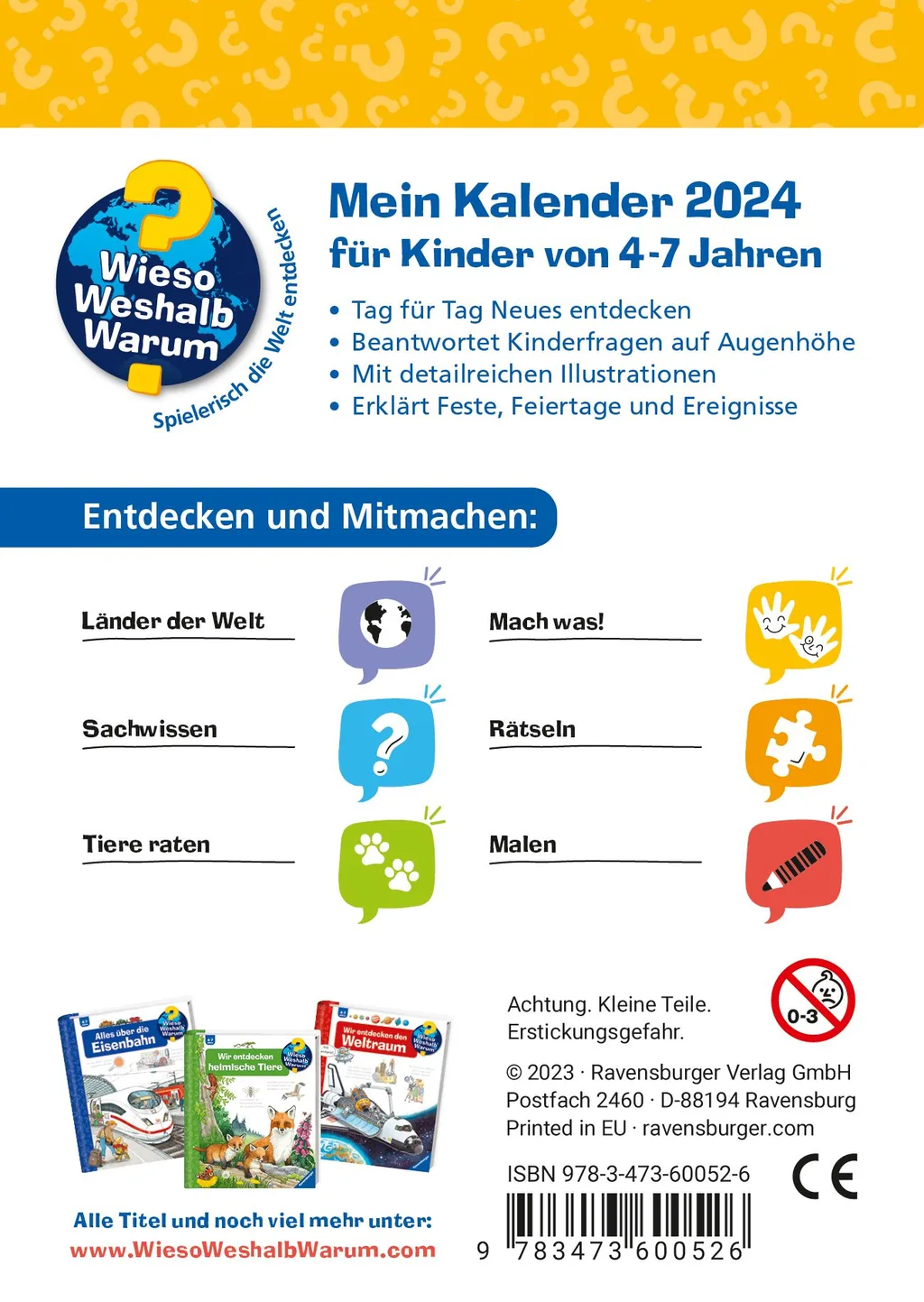 Rückseitenabbildung 1 von Wieso? Weshalb? Warum? Mein Kalender 2024
