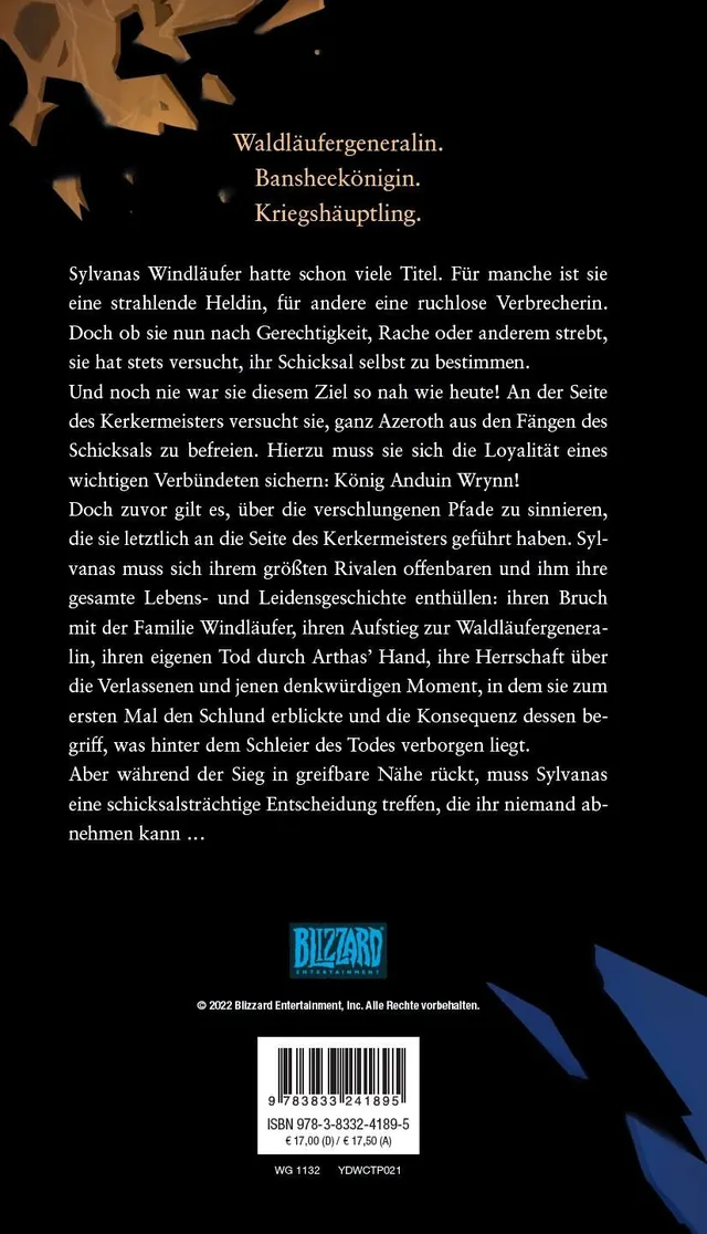 Rückseitenabbildung 1 von World of Warcraft: Sylvanas