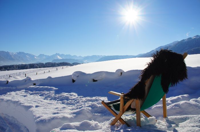 Winter Aussicht am Landhotel Alphorn
