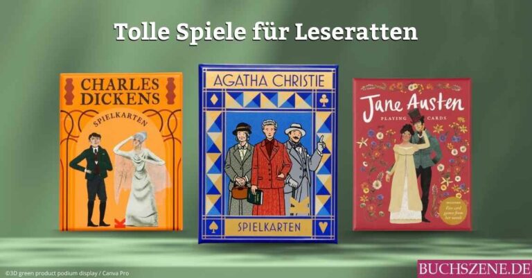 Spielkarten Jane Austen, Agatha Christie und Charles Dickens