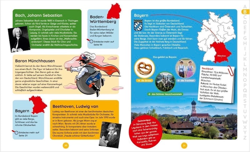 Innenseiten aus „Deutchland – Das DUDEN-Kinderlexikon“