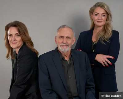 Foto von Jussi Adler-Olsen, Stine Bolther und Line Holm