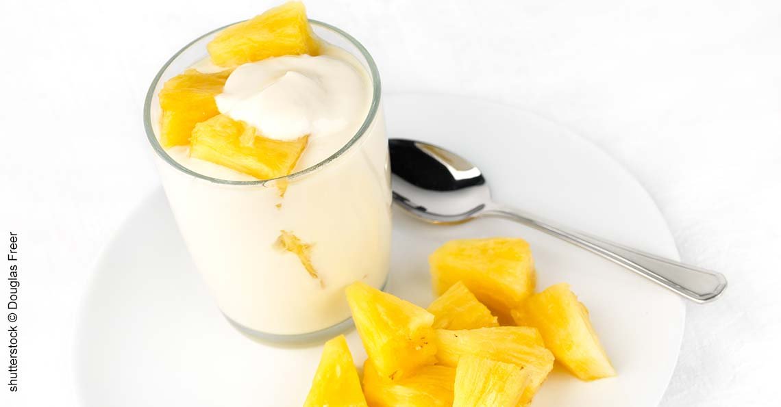 Rezept Ananas mit Joghurt