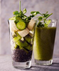 Fruchtsmoothie Weizengras exotic
