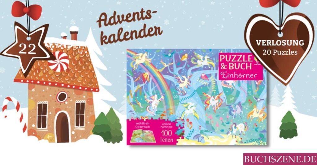 Puzzle und Buch Einhörner