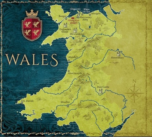 Wales Karte Die Tochter der Drachenkrone