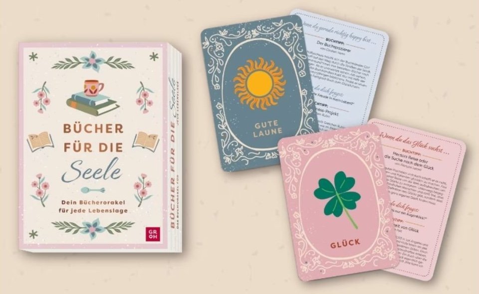 Bild für Geschenktipp „Bücher für die Seele – Dein Bücherorakel für jede Lebenslage“