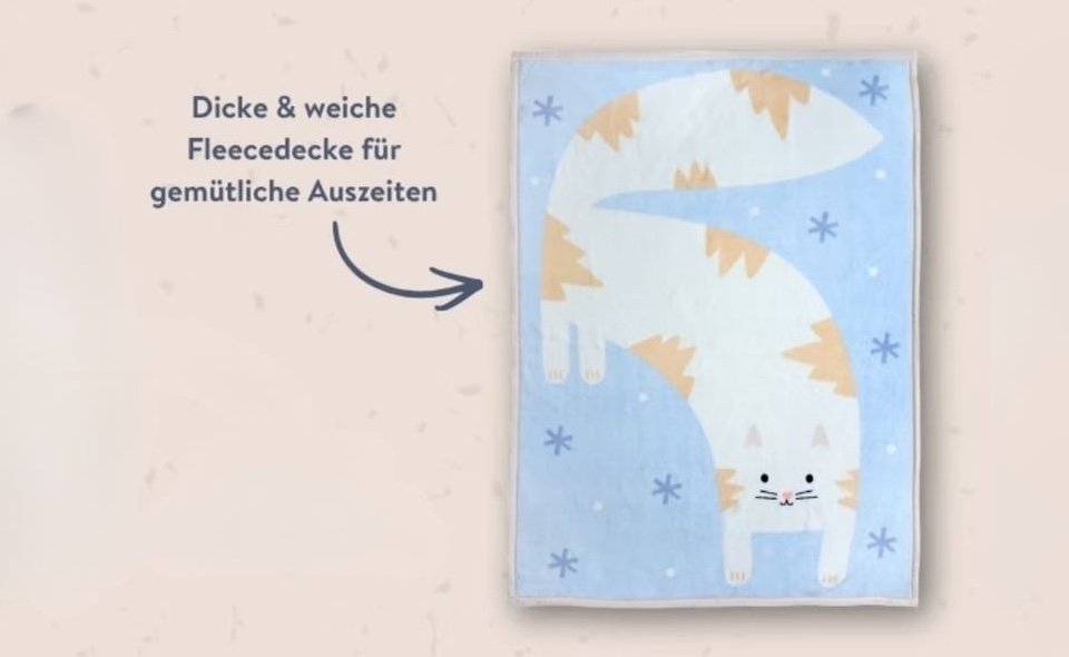 Bild für Geschenktipp COZY Kuscheldecke "Cozy Cat"