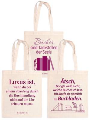 BUCHSZENE.DE Baumwolltasche mit Spruch