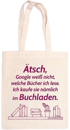 BUCHSZENE.DE Baumwolltasche mit Spruch „Google“